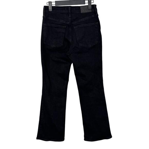 Madewell Mid-Rise Kick Out Crop Jeans in Black Rinse Wash Size 26 - Picture 5 of 13